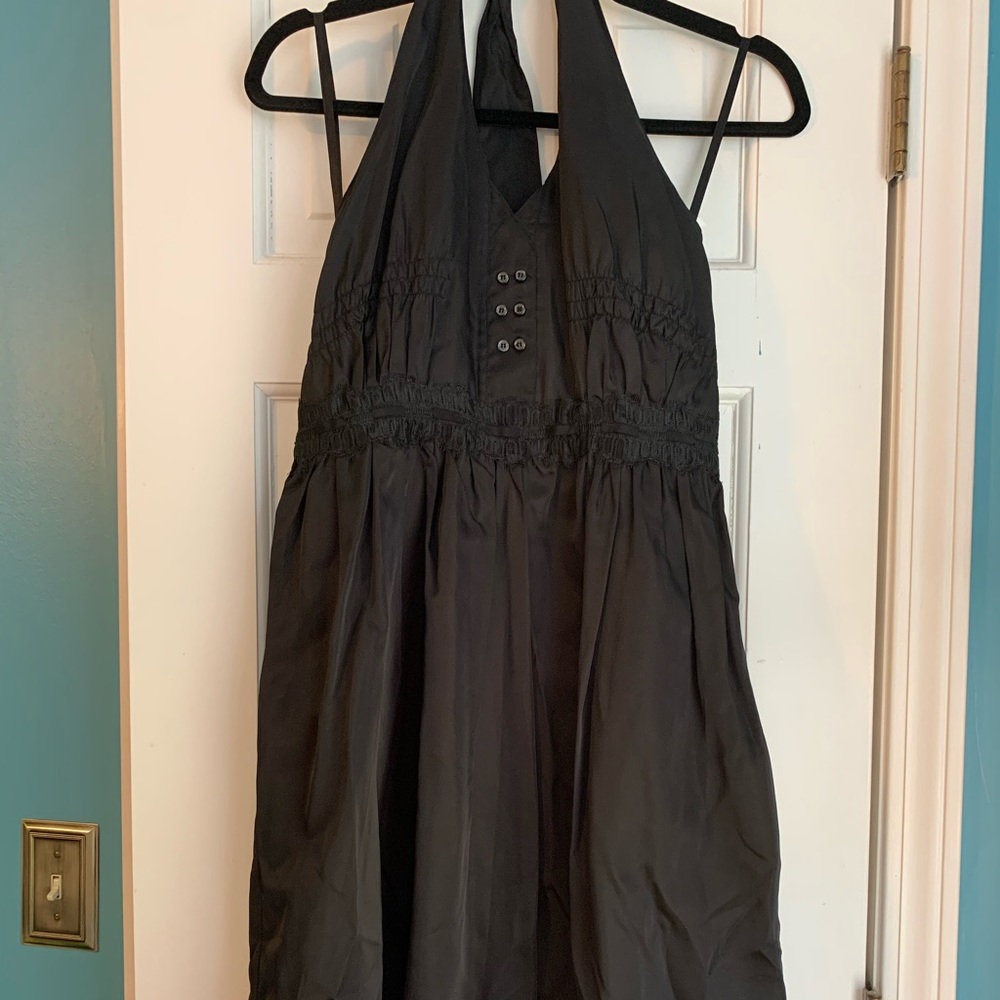 Black halter dress